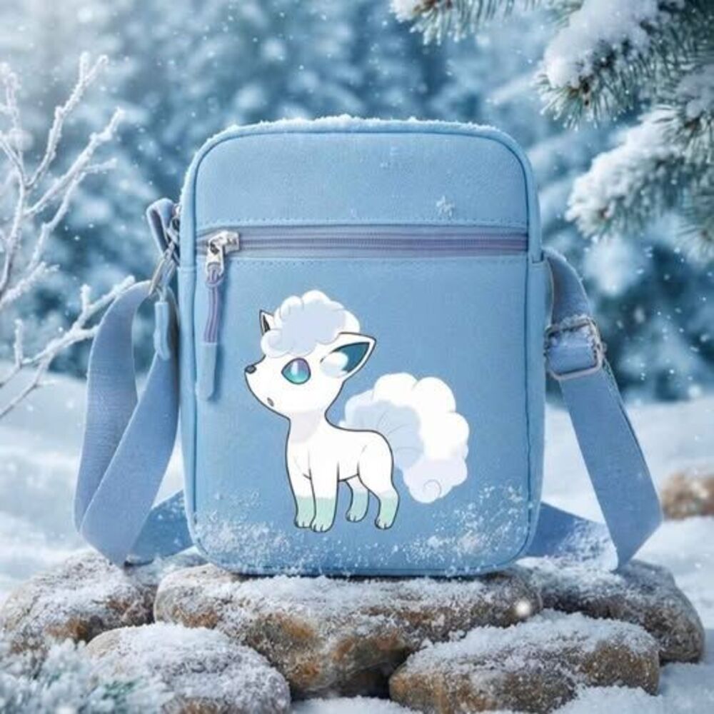 Pokémon Alolan Vulpix Cute Crossbody Shoulder Bag Canvas Anime Messenger Bag New